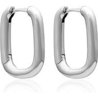 🦚 Eckige Creolen für Damen aus 925er Silber 🦚 Eckige Creolen für Damen aus 925er Silber