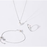 🦚 Set mit Kette, Armband und Ring aus Sterlingsilber 🦚 Set mit Kette, Armband und Ring aus Sterlingsilber