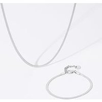 🦚 Set mit Schlangenkette und -armband aus Edelstahl 🦚 Set mit Schlangenkette und -armband aus Edelstahl