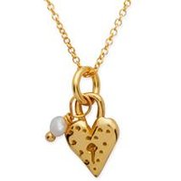 🦚 Silberkette 925 vergoldet Herzanhänger Perle 🦚 Silberkette 925 vergoldet Herzanhänger Perle