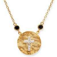 🦚 Vergoldete 925 Silberkette mit Kreuzanhänger 🦚 Vergoldete 925 Silberkette mit Kreuzanhänger