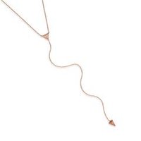 🦚 Rosévergoldete Kette 925er Silber y-förmig Zirkonia 🦚 Rosévergoldete Kette 925er Silber y-förmig Zirkonia