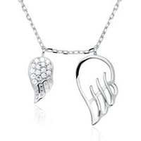 🦚 Kette Engelsflügel aus 925er Silber mit Zirkonia 🦚 Kette Engelsflügel aus 925er Silber mit Zirkonia