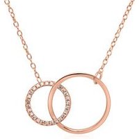 🦚 Kette Kreise aus rosévergoldetem 925er Silber Zirkonia 🦚 Kette Kreise aus rosévergoldetem 925er Silber Zirkonia