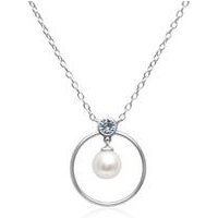 🦚 Damen Kette aus 925er Silber mit Perlenanhänger 🦚 Damen Kette aus 925er Silber mit Perlenanhänger