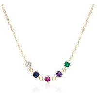 🦚 Damenkette aus vergoldetem 925er Silber, Zirkonia, bunt 🦚 Damenkette aus vergoldetem 925er Silber, Zirkonia, bunt