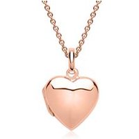 🦚 925er Silber Kette Herz-Medaillon rosé vergoldet 🦚 925er Silber Kette Herz-Medaillon rosé vergoldet