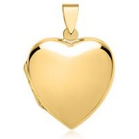 🦚 Großes Herzmedaillon vergoldet poliert 🦚 Großes Herzmedaillon vergoldet poliert