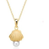 🦚 Kette Muschel mit Perle aus Sterlingsilber vergoldet 🦚 Kette Muschel mit Perle aus Sterlingsilber vergoldet