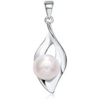 🦚 Sterlingsilber Anhänger Blatt mit Perle 🦚 Sterlingsilber Anhänger Blatt mit Perle