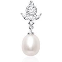 🦚 Perlenanhänger aus 925er Silber mit Zirkonia 🦚 Perlenanhänger aus 925er Silber mit Zirkonia