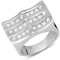 🦚 Extravaganter Silberring Zirkonia rhodiniert 🦚 Extravaganter Silberring Zirkonia rhodiniert