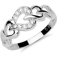 🦚 925 Silber Ring mit Herzen und Zirkonia 🦚 925 Silber Ring mit Herzen und Zirkonia