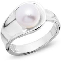 🦚 Moderner 925 Silberring mit weißer Perle 🦚 Moderner 925 Silberring mit weißer Perle