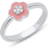 🦚 Blütenring Sterlingsilber Zirkonia Gravuroption 🦚 Blütenring Sterlingsilber Zirkonia Gravuroption