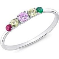 🦚 Ring für Damen aus 925er Silber mit Zirkonia, bunt 🦚 Ring für Damen aus 925er Silber mit Zirkonia, bunt