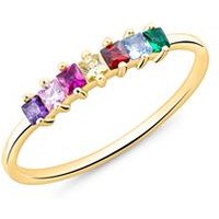 🦚 Damenring aus vergoldetem 925er Silber Zirkonia, bunt 🦚 Damenring aus vergoldetem 925er Silber Zirkonia, bunt