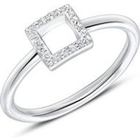 🦚 Ring Quadrat für Damen aus 925er Silber mit Zirkonia 🦚 Ring Quadrat für Damen aus 925er Silber mit Zirkonia