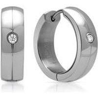 🦚 Titancreolen mit polierter Oberfläche und Stein 🦚 Titancreolen mit polierter Oberfläche und Stein