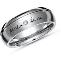 🦚 Titanring Lasergravur Diamant 6mm 🦚 Titanring Lasergravur Diamant 6mm