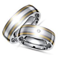 🦚 Eheringe Titan Trauringe Brillant Gravur 🦚 Eheringe Titan Trauringe Brillant Gravur