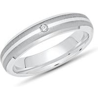 🦚 Moderner Ring Titan Einlage Silber 4mm & Diamant 🦚 Moderner Ring Titan Einlage Silber 4mm & Diamant