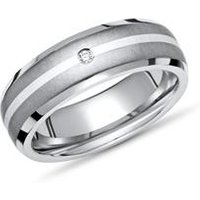 🦚 Moderner Ring Titan mit Einlage Silber & Diamant 🦚 Moderner Ring Titan mit Einlage Silber & Diamant