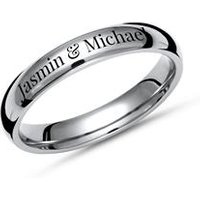 🦚 Glänzender Titanring Lasergravur 4mm 🦚 Glänzender Titanring Lasergravur 4mm