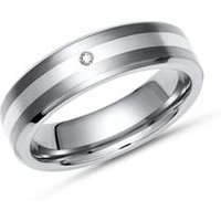 🦚 Moderner Ring Titan Diamant & Einlage Silber 🦚 Moderner Ring Titan Diamant & Einlage Silber