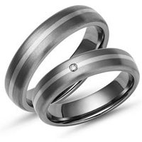 🦚 Trauringe Titan Eheringe Silber Einlage 🦚 Trauringe Titan Eheringe Silber Einlage