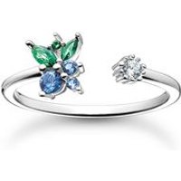 🦚 Offener Ring Blaubeere aus 925er Silber mit Zirkonia 🦚 Offener Ring Blaubeere aus 925er Silber mit Zirkonia