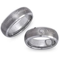 🦚 Teilpolierte Trauringe Wolfram Lasergravur 🦚 Teilpolierte Trauringe Wolfram Lasergravur