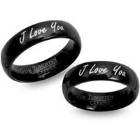 🦚 Schwarze Eheringe aus Wolfram Lasergravur 🦚 Schwarze Eheringe aus Wolfram Lasergravur