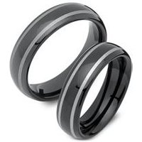 🦚 Schwarze Trauringe aus Wolfram robust 🦚 Schwarze Trauringe aus Wolfram robust