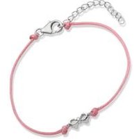 🦚 Rosa Textilarmband mit Silberelementen 🦚 Rosa Textilarmband mit Silberelementen