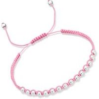 🦚 Pinkfarbenes Textilarmband mit Silberelementen 🦚 Pinkfarbenes Textilarmband mit Silberelementen