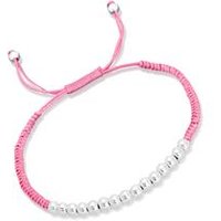 🦚 Pinkfarbenes Textilarmband mit Silberelementen 🦚 Pinkfarbenes Textilarmband mit Silberelementen