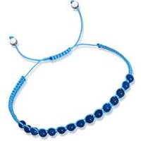 🦚 Blaues Textilarmband mit Silberelementen 🦚 Blaues Textilarmband mit Silberelementen