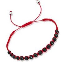 🦚 Rotes Textilarmband mit Silberelementen 🦚 Rotes Textilarmband mit Silberelementen