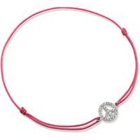 🦚 Pinkfarbenes Textilarmband mit Silberelement 🦚 Pinkfarbenes Textilarmband mit Silberelement