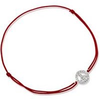 🦚 Rotes Textilarmband mit Silberelement 🦚 Rotes Textilarmband mit Silberelement