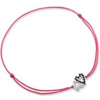 🦚 Pinkfarbenes Textilarmband mit Silberelement 🦚 Pinkfarbenes Textilarmband mit Silberelement