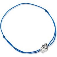 🦚 Blaues Textilarmband mit Silberelement 🦚 Blaues Textilarmband mit Silberelement