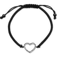 🦚 Textilarmband geschwärzter Silberanhänger Herz 🦚 Textilarmband geschwärzter Silberanhänger Herz