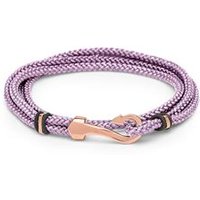 🦚 Damenarmband Textil Lila mit rosè Anker 🦚 Damenarmband Textil Lila mit rosè Anker
