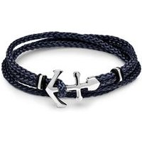 🦚 Unisex Armband blau schwarz mit silber Anker 🦚 Unisex Armband blau schwarz mit silber Anker