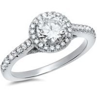 🦚 Moderner Verlobungsring 925 Silber Zirkonia 🦚 Moderner Verlobungsring 925 Silber Zirkonia