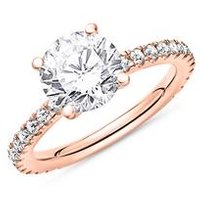 🦚 Rosévergoldeter 925er Silber Verlobungsring Zirkonia 🦚 Rosévergoldeter 925er Silber Verlobungsring Zirkonia