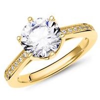 🦚 Verlobungsring Sterlingsilber, vergoldet mit Zirkonia 🦚 Verlobungsring Sterlingsilber, vergoldet mit Zirkonia