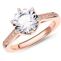 🦚 Ring aus rosévergoldetem Sterlingsilber mit Zirkonia 🦚 Ring aus rosévergoldetem Sterlingsilber mit Zirkonia